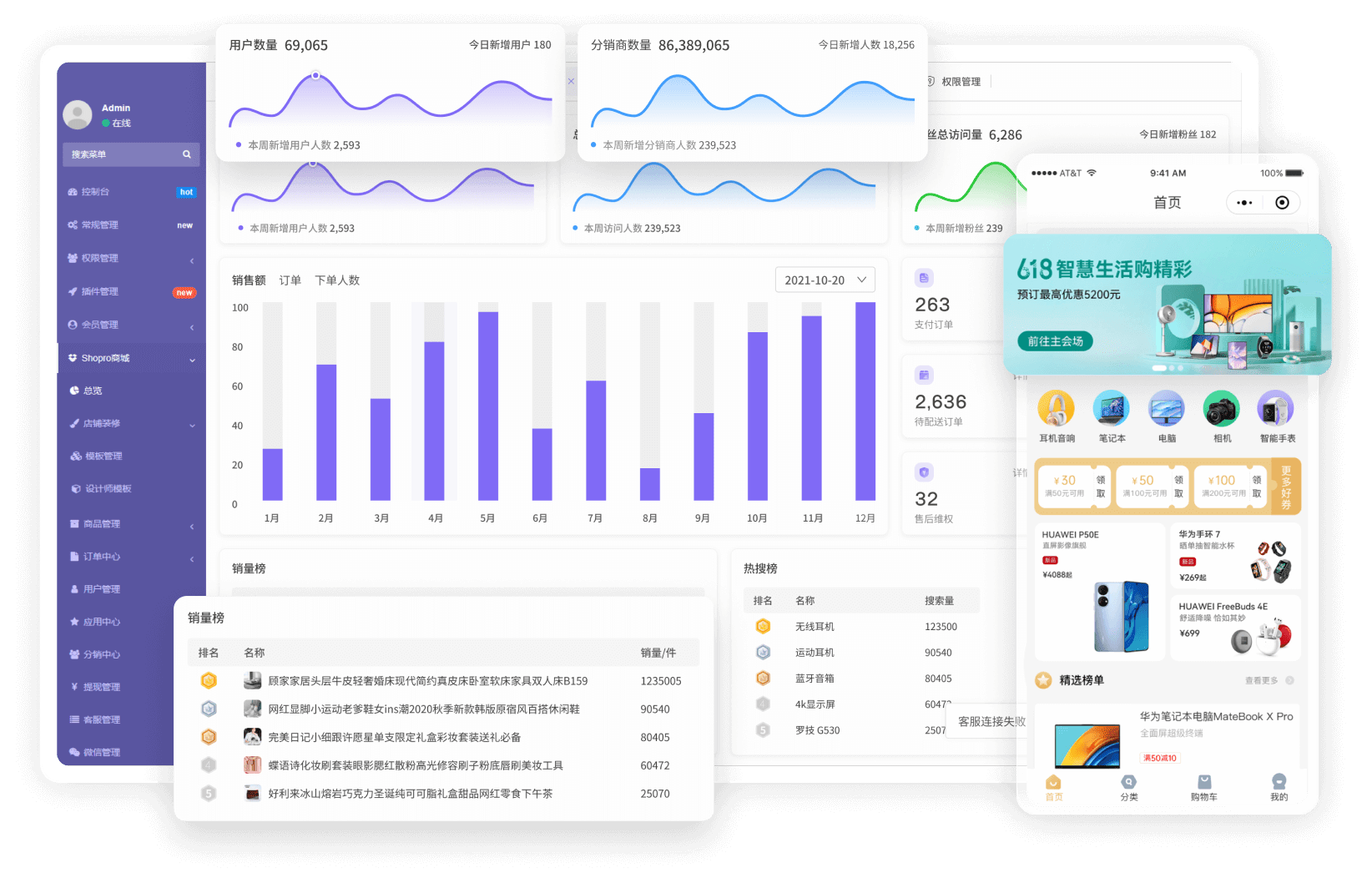 基于Fastadmin和Uniapp進(jìn)行開(kāi)發(fā)的多平臺(tái)（微信公眾號(hào)、微信小程序、H5網(wǎng)頁(yè)、Android-App、IOS-App）購(gòu)物商城